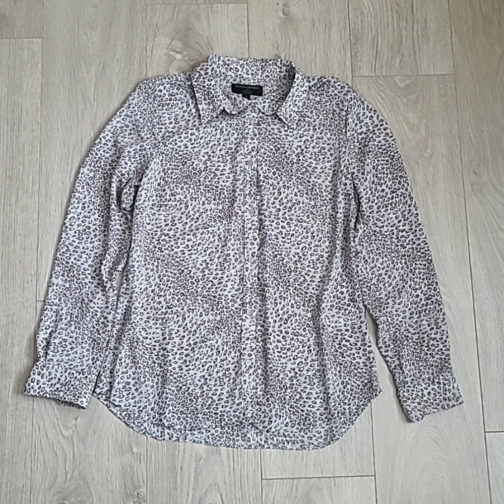 Banana Republic Animal Print Dillon Blouse